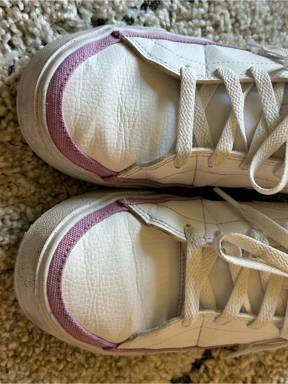 Nike White Leather Sneakers with Mint & Lavender Accents Women’s 9.5 - Picture 5 of 8